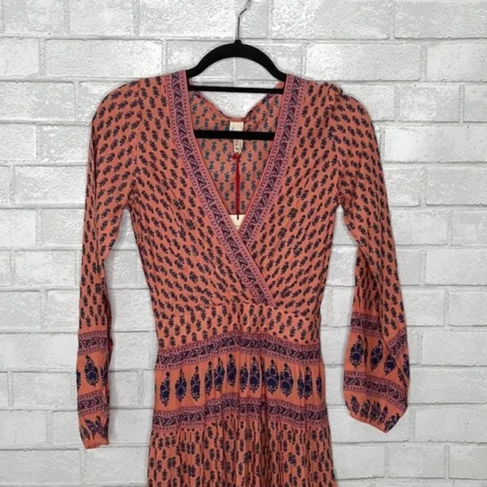 NWT RAGA Avah Geometric Print Split Front Maxi Dress - Picture 5 of 14